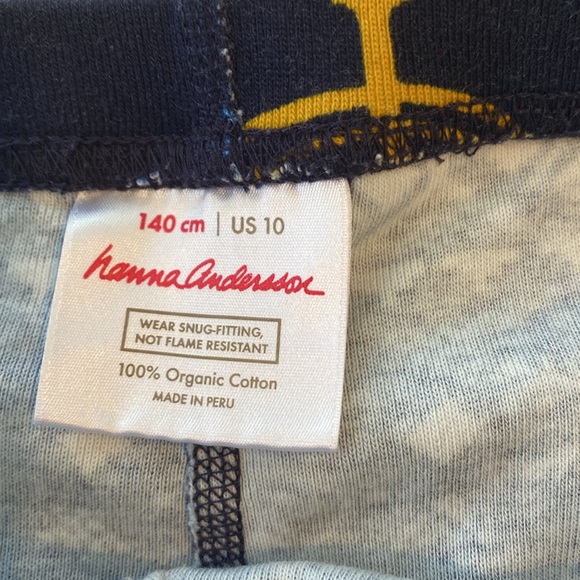 Hanna Andersson Hanukkah 100% organic cotton long john pajamas kids size 10 - Picture 4 of 4